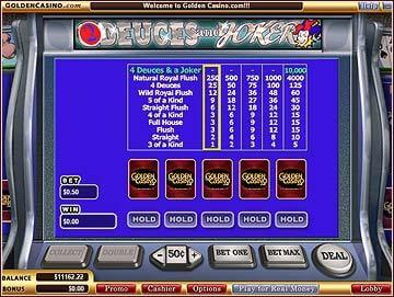 deuces and joker video poker