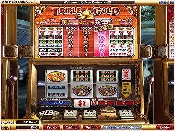 Play Triple Gold Slots at Golden Casino