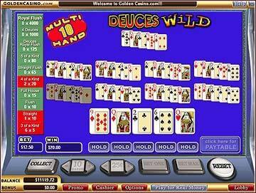 10-Hand Deuces Wild Poker